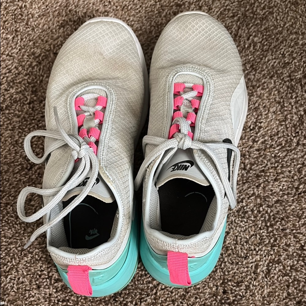 Nike Gray and Pink Sneakers with Cushioned Sole